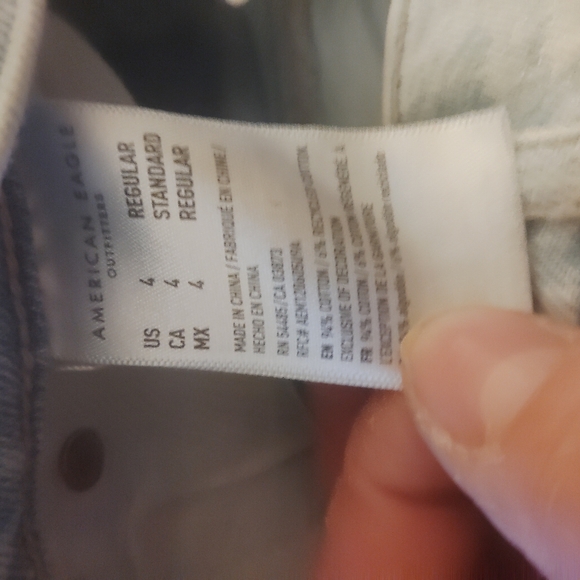 AMERICAN EAGLE 90's Straight Jeans - Light Wash Size 4 - Picture 14 of 14
